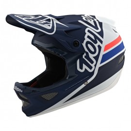Troy Lee Designs D3 Fiberlite Full Face Helmet Silhouette Navy/White Troy Lee Designs D3 Fiberlite Full Face Helmet Silhouette Navy/White